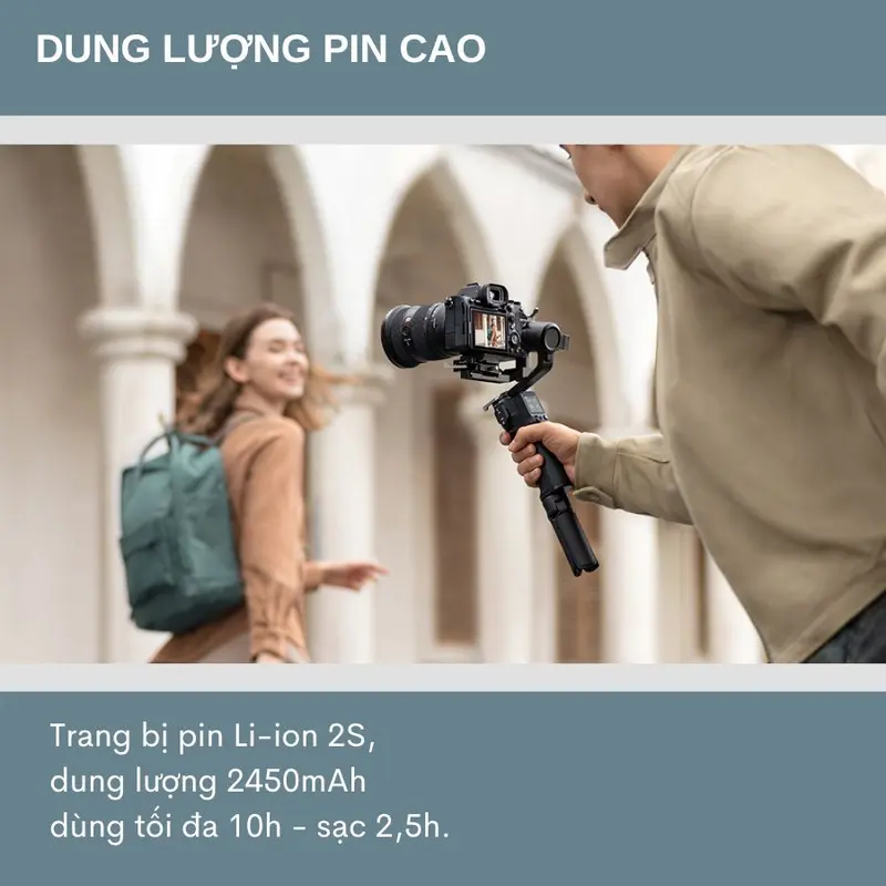 Tay cầm chống rung DJI RS 3 Mini - Gimbal chống rung máy ảnh 3 trục, chụp dọc ấn tượng màn hình cảm ứng, pin tối đa 10h 4
