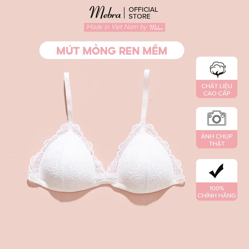 Áo bra cotton ren không gọng A013 Mebra