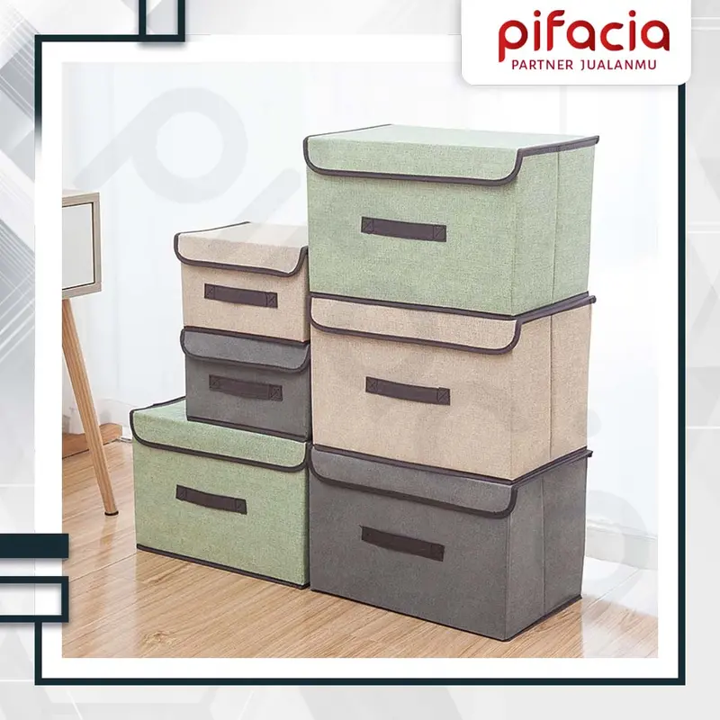 PIFACIA Kotak Penyimpanan Storage Box 2 In 1 Baju Organizer Lipat Multifungsi 0