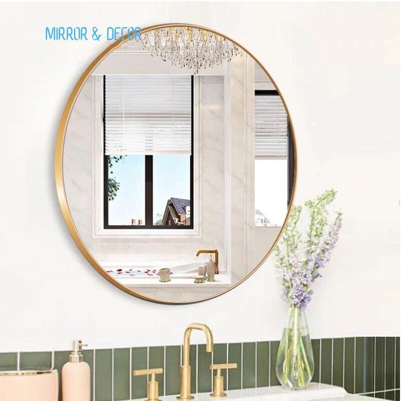 Gương tròn viền nhôm chống xước, Gương decor cao cấp, Màu sắc, Kích thước đa dạng, Đầy đủ phụ kiện  Gương Trang Trí 8