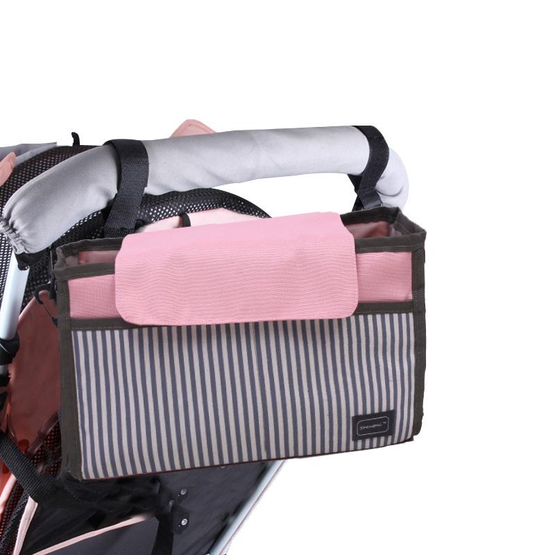 Product Introduction of Baby Stroller Hanging Bag Bottle Diaper Pants Large Capacity Storage Mommy Shoulder Bag 16