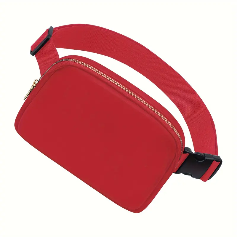 1 Liter Can Be Adjusting Belt Mini Nylon Waist Bag-Lightweight, Multi-Functional Waist Bag, Suitable for Running, Hiking and Traveling, Black Ribbon Golden Zipper Closure, hyper  responder  gear soccer  cleat fun  bikes fat 5