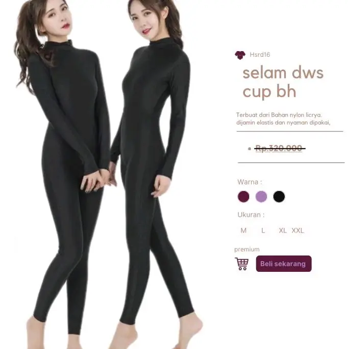 BAJU RENANG WANITA DEWASA SELAM CUP BH BAJU RENANG SELAM UV PROTECTION