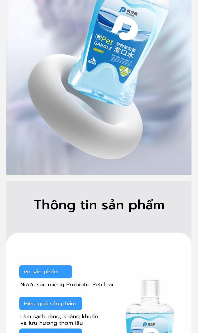 Product Introduction of 【Mua 2 tặng 1】Nước súc miệng Petclear 380ml dành cho thú cưng – Phù hợp cho chó mèo, giúp làm sạch răng và loại bỏ hôi miệng hiệu quả 18