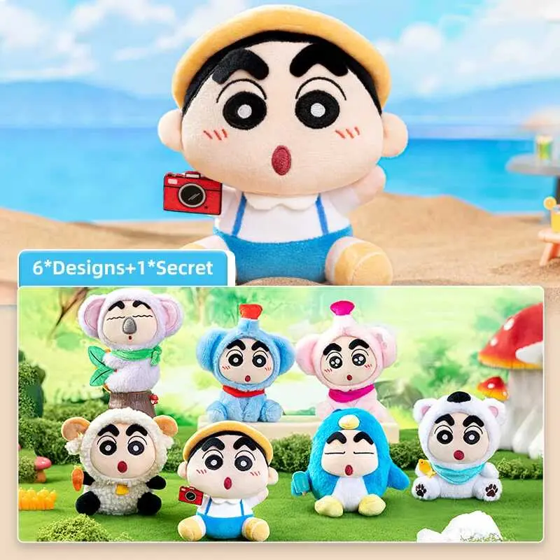 Crayon Shinchan Travel Shin Series  Plush Blind Box Toy  Mystery Box random cute Figure Gift for Anime Fans