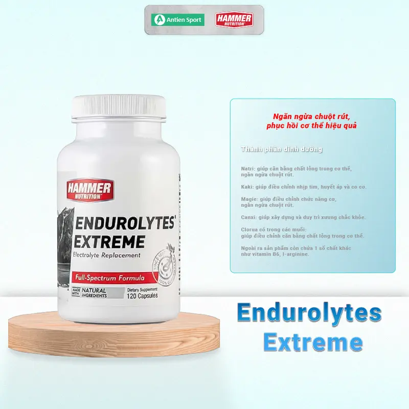 Muối Bù Điện Giải Hammer Endurolytes's Extreme - bù nước và muối khoáng, phục hồi cơ thể 2