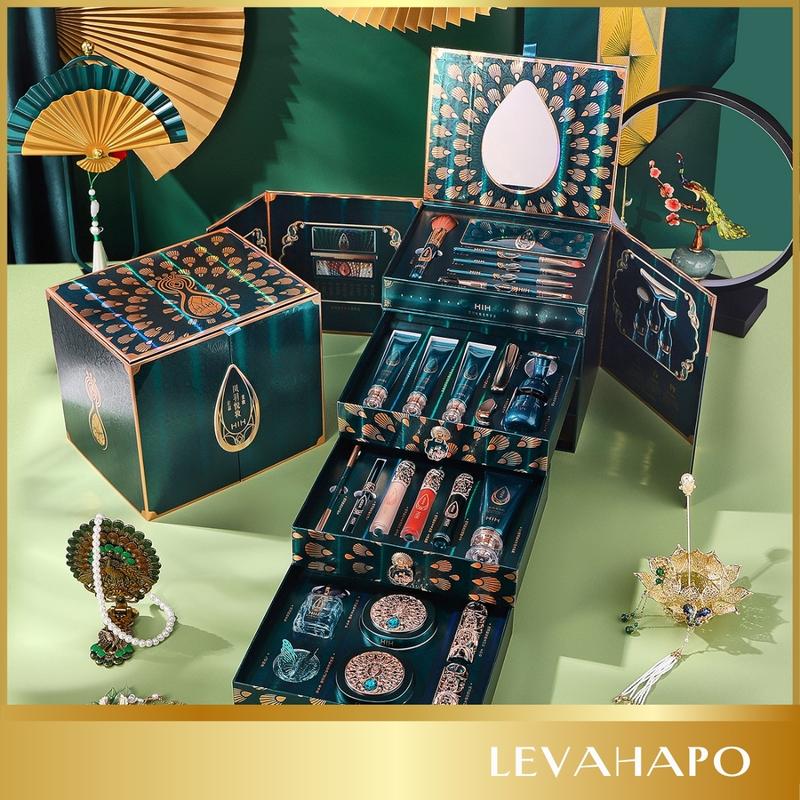 Bộ Trang Điểm Quà Tặng Đầy Đủ Nội Địa Trung Làm Đẹp Đa Năng HIH 22 Món mắt môi mặt chuyên nghiệp sang trọng Cosmetic Mỹ Phẩm Nữ Son Women Son Kem Son Môi Phấn Phủ Perfume Che Khuyết Điểm Mascara Tẩy Trang