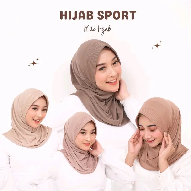 HIJAB SPORT JERSEY PREMIUM / HIJAB BERGO INSTAN PED Cantik KERUDUNG Muslim Pad