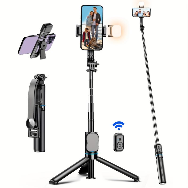 106.68cm Gậy tự sướng Tripod có đèn chiếu sáng, chân đế điện thoại có thể kéo…