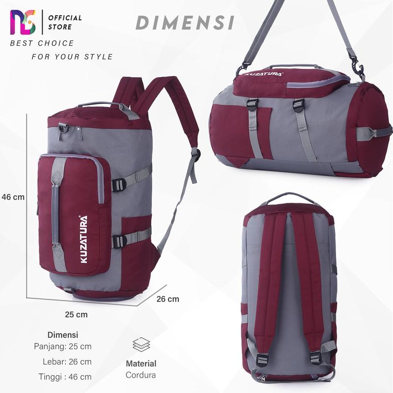 Tas Travel Bag Duffel Bag Tas Bisa Jinjing Ransel dan Selempang Gym Bag Liburan Besar Travelling Mudik Kerja Pria 2
