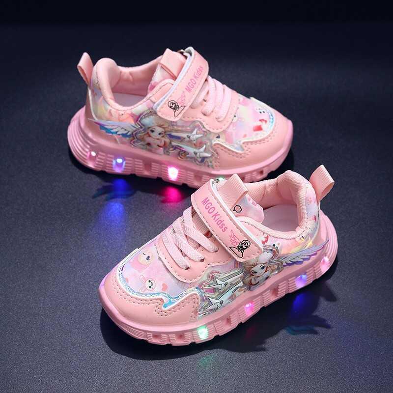 Product Introduction of Light Up Spring and Autumn New Single Girls' Sports Baby Casual Little Girls Lightweight Princess Shoes 14