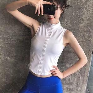 เสื้อกล้ามกีฬา มาใหม่ สำหรับผู้หญิง ยางยืด รัดรูป แห้งไว เหมาะสำหรับโยคะและกีฬา เสื้อโค้ท