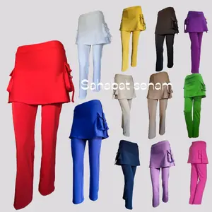 GRATIS ONGKIR CELANA ROK OLAH RAGA KANTONG Rok celana senam kargo bahan scuba tebal Nyaman Cepat Kering Sport Outdoor