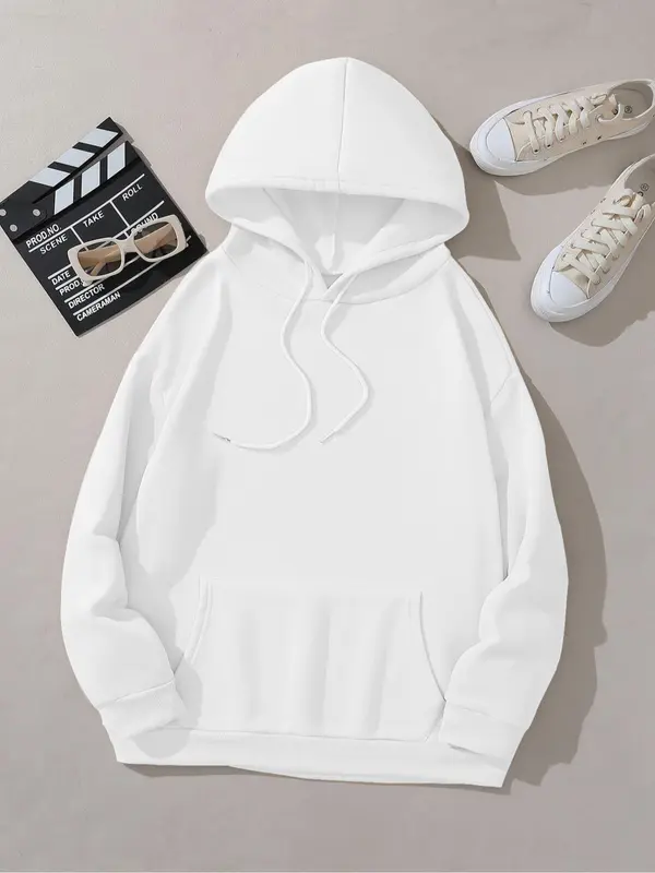 Women's Highland Cow Print Drop Shoulder Thermal Lined Hoodie, Fashion Casual Letter Print Hooded Sweatshirt for Daily Holiday Outdoor Wear, Women's Clothing for Fall & Winter 1
