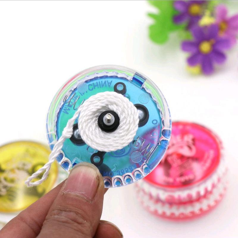COD Mainan Bola YoYo Magic Bulat Bahan Plastik Ukuran 2.2x1.3" + Lampu Colorful untuk Anak hadiah toys 4