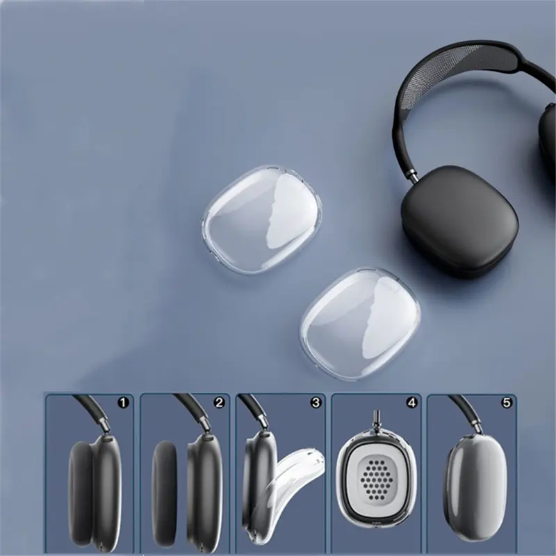 AB-【2pcs TPU Transparan】Soft Case Airpods Max Anti Gores/Airpods Max Headphone Cover 3