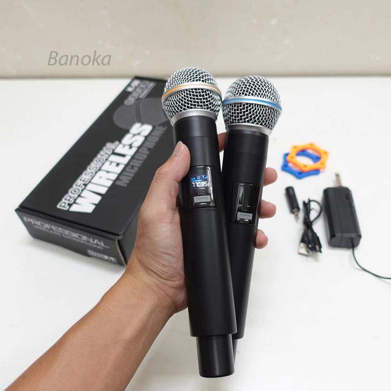 Mic không dây pin sạc - đa năng dùng cho mọi loại loa sóng UHF(fast ship)