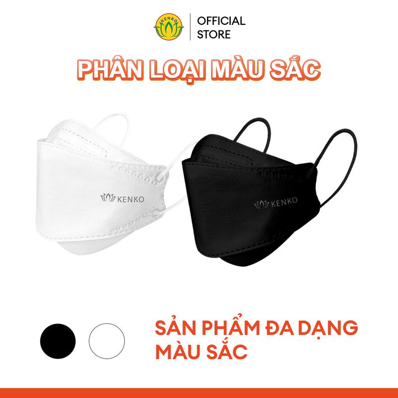 Product Introduction of Khẩu Trang KF94 Chống Nắng Chống Tia UV Lọc Bụi Mịn 4 Lớp KENKO, Khẩu Trang KF94 Đen Trắng Che Nắng Kháng Khuẩn KENKO MASK 11