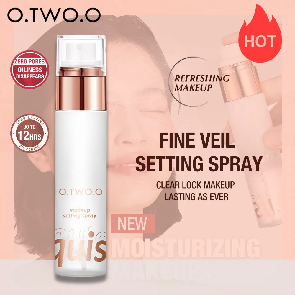 O.TWO.O Makeup Spray Mist Fine Soft Yarn Makeup Spray Setting Hydrating No Makeup Quick Film Long-lasting Makeup Spray,50ml