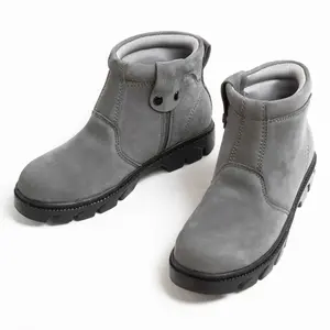 Sepatu Safety Boots Resleting Kulit Sapi Asli Grade Premium Original Velko Shoes Pria Kerja