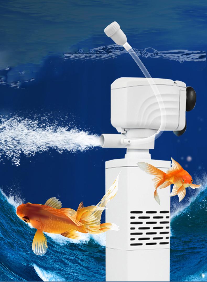 Product Introduction of 3 in 1 Mini Fish Tank Aquarium Filter Pump Aquarium Submersible Built-in Filter Pump Oxygenation Filtration Fish Supplies 0