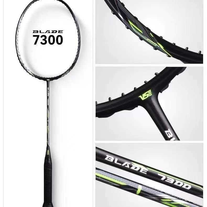 Vợt cầu lông VS BLADE 7300 chính hãng max 13,6kg ( tặng 1 cuốn cán 1 bao vợt căng sẵn 11kg )