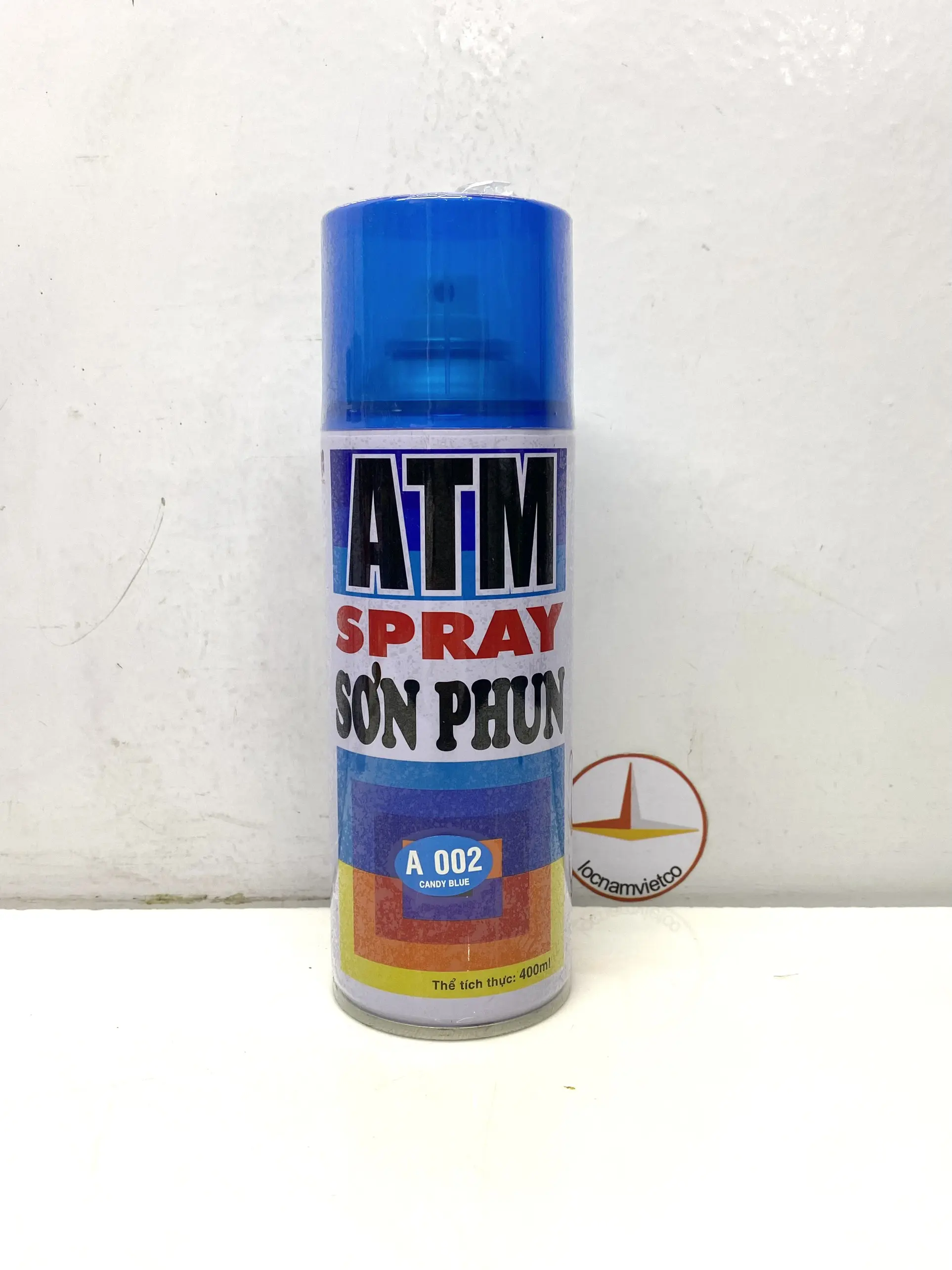 Sơn xịt, sơn phun xe máy ATM màu xanh candy A002 sơn  phun