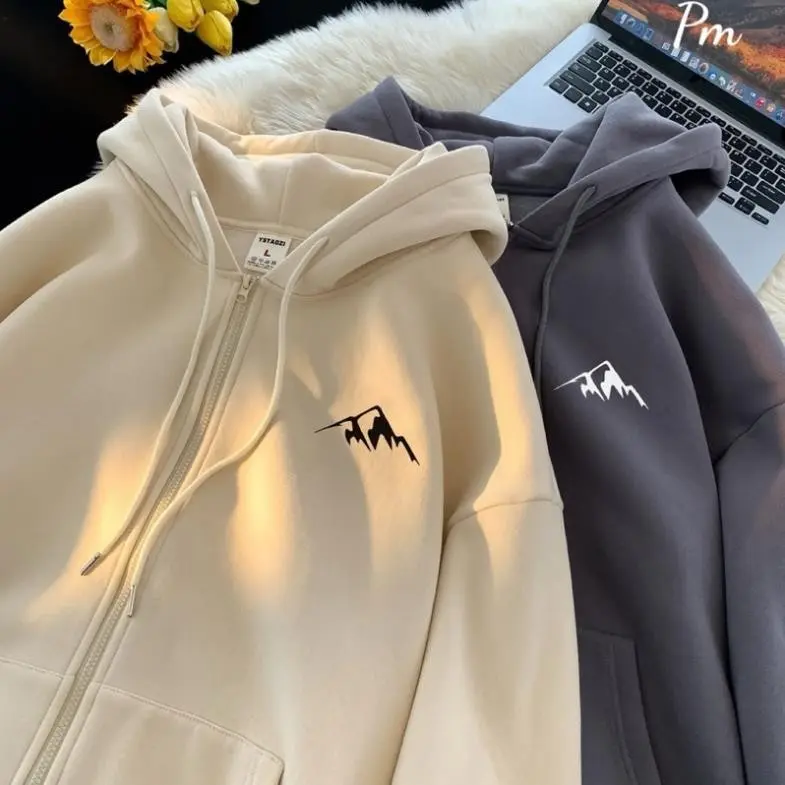[ Rẻ Vô Địch ] Áo khoắc nỉ khoá nam nữ form rộng nam nữ mũ 2 lớp kiểu dáng unisex DN1 Nhung Menswear