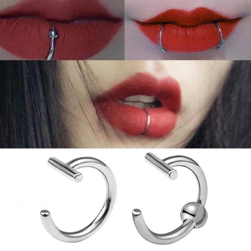 Lip Ring Magnet Fake Piercing Lip Ring Fake Piercing Lip Clip Fashion For Women Men U2M7 1