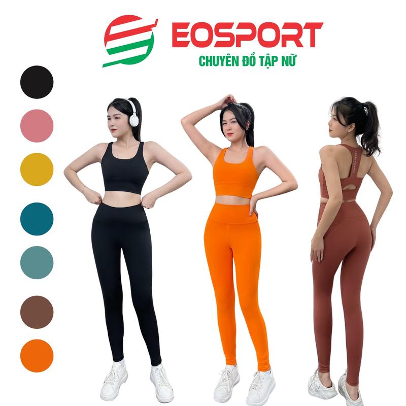 Set Lead Áo Bra Khoét Lưng Quần Cạp Cao Tập Gym, Yoga Nữ Kèm Sẵn Mút Chất Thun Lạnh Co Giãn Cao Cấp D04 Sport Thể Dục Tập Thể Dục Chạy Bộ