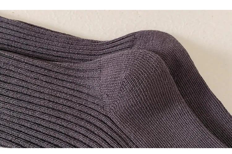 Product Introduction of Spring Autumn Soft Cotton Korean Fashion School Sock for Kids Boy Girl Simplicity Solid Color Striped Calf Sock for Children 16