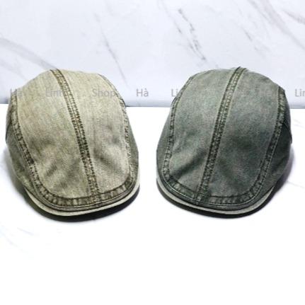 Mũ bê rê thời trang bít đuôi, Nón Beret, Nghệ Sĩ thời trang, Nón mỏ vịt - Mũ Nồi Nam Mẫu Mới 2024 (A78 - Màu Xanh Rêu)