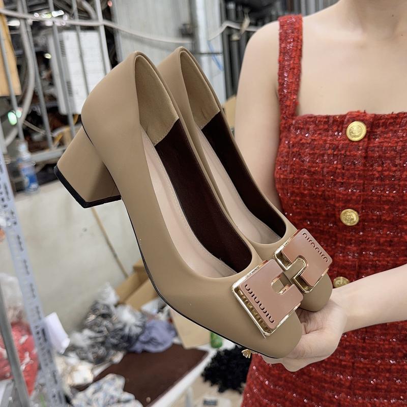Giày Cao Gót Nữ Mũi Vuông êm mềm sang trọng tinh tế cao 5cm và 7cm - Giày Bánh Bèo mã CaoGotMiuVuong Shoes