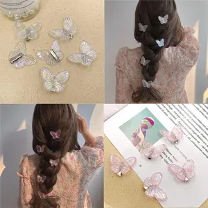 Pinky JP2025 Jepit Rambut Kupu-Kupu Model Mini Stylish Korea Lucu Transparan Plastik Souvenir