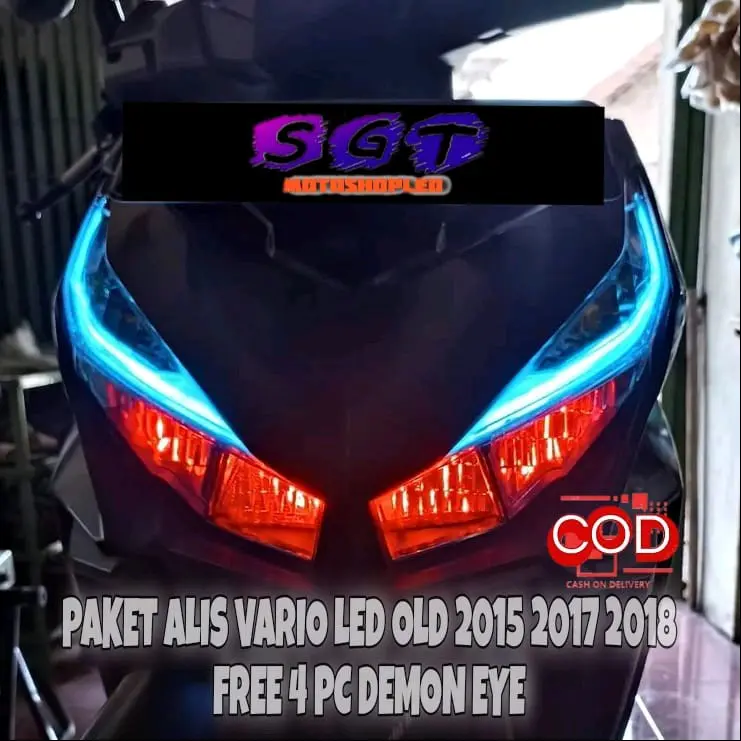 Paket led alis vario 125 150 vario led old free 4 demon eye no bintik terang 1