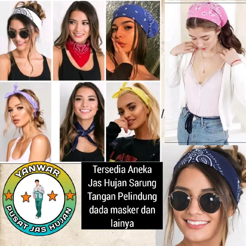 Bandana Sleyer Pria wanita Slayer Iket Penutup Rambut Murah masker motif batik kain Termurah katun 0