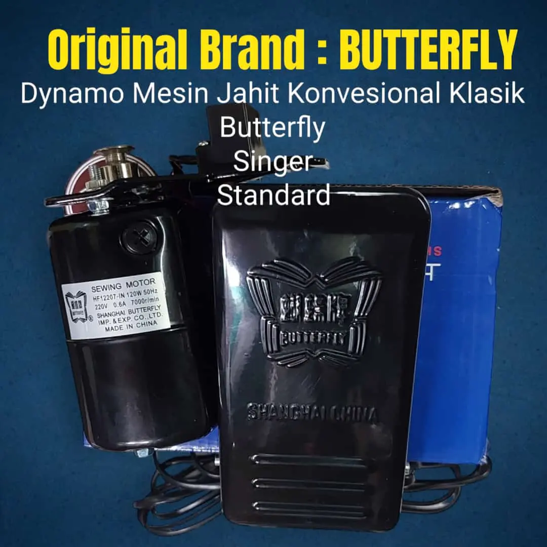 motor dinamo untuk Mesin Jahit merk butterfly dan konvensional/klasik jadul