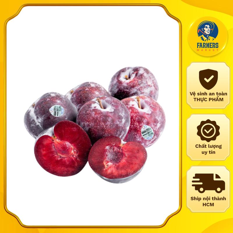 [Trái cây nhập khẩu] Mận đỏ ruột đỏ Queen Garnet Úc- 500G - Thịt quả màu đỏ đậm, vị ngọt thanh, xen lẫn chút Chua nhẹ, mọng nước, ít xơ - Food