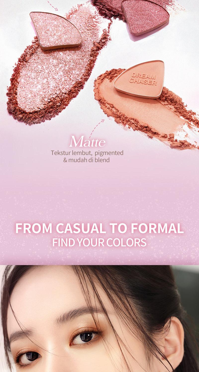 Product Introduction of [FLASH SALE] BNB barenbliss Dream Chaser Quad Eyeshadow Palette | Palet Eyeshadow Matte & Glitter, Tahan Air & Keringat, Tahan 8 Jam, Hasil Natural untuk Pemula 3