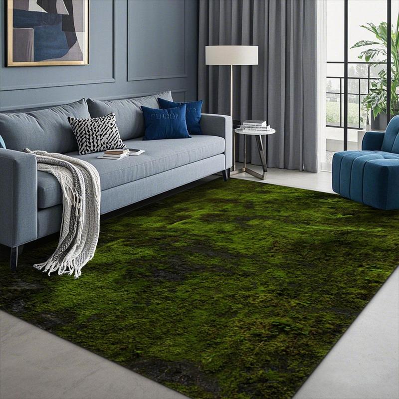 Moss Pattern Floor Mat, 1 Count Non-slip Washable Floor Carpet, Decorative Area Rug for Home Living Room Bedroom Hotel Dormitory 0