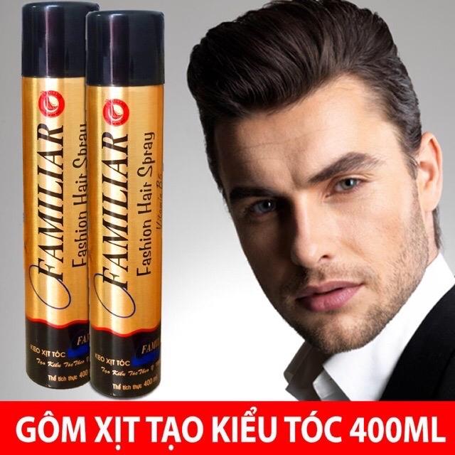 Keo xịt tóc Familiar HAIR SPRAY tạo nếp tóc tạo kiểu tóc 200ml-400ml Dưỡng Tóc