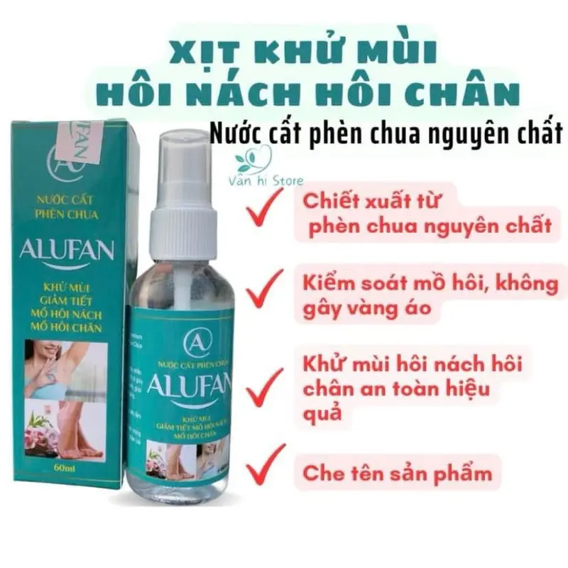 Combo bột + nước cất phèn chua  tặng kèm  10 miếng dán nách 8