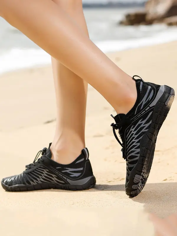 Men's Colorblock Lace Up River Trekking Shoes, Lightweight Breathable Comfortable Sports Shoes, 2024 Summer Water Shoes Aqua Shoes, Back-To-School Barefoot Shoes, Outdoor Hiking Shoes For All Seasons 7
