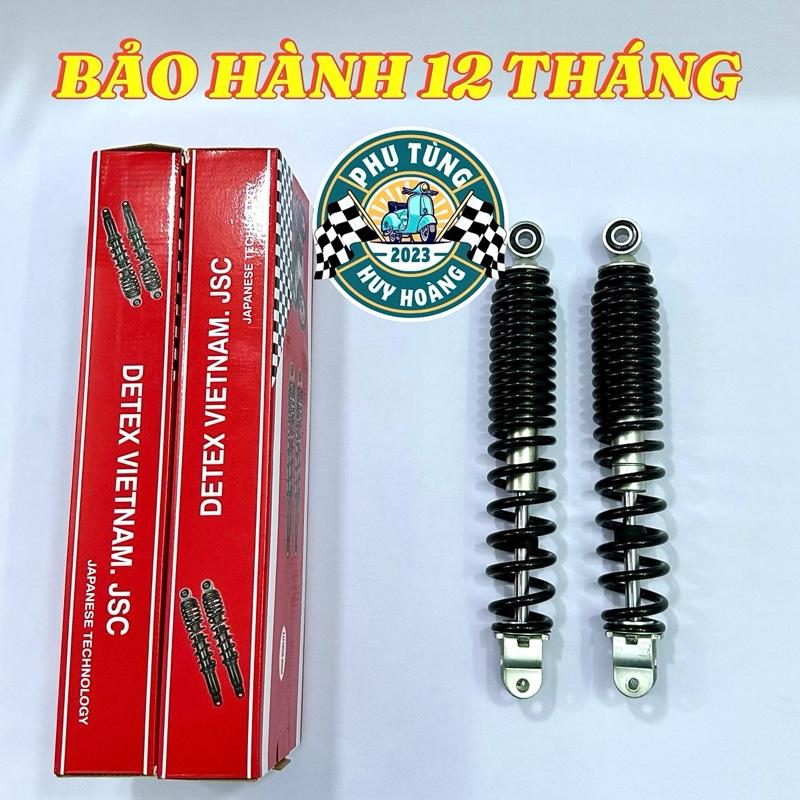 Phuộc sau Nouvo 4 Lx, Nouvo 5 & 6 - Đen [CHÍNH HIỆU DETEX VIETNAM JSC] (1 cặp) 305mm+-2 phụ tùng sử dụng cho xe hãng YAMAHA