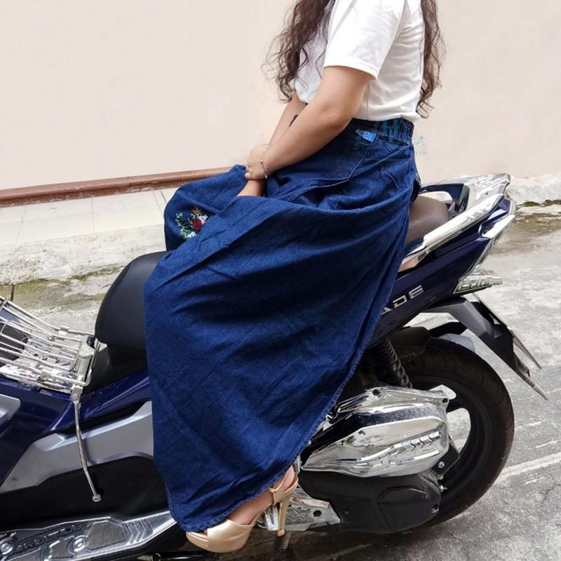 Product Introduction of Váy Chống Nắng Vải Dày Chống Tia UV Tốt Có Nút Bấm Không Gỉ Chắc Chắn Thêu Họa Tiết Chuồn Đôi HnT Fashion 25