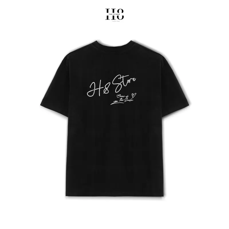 Áo Thun H8.Store - Hình in ánh kim tuyến - Unisex - Cotton 250gsm - Co dãn 2 chiều Cổ Tròn Nam Menswear 4