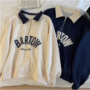 NTR ZIPPER COLLAR BARTOW SWEATSHIRT | SWEATER SLETING KERAH (PH) Crewneck Fleece Wanita Panjang