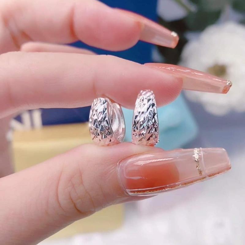 Bông Tai 925 Xi Vàng Ý 18k ôm sát tai