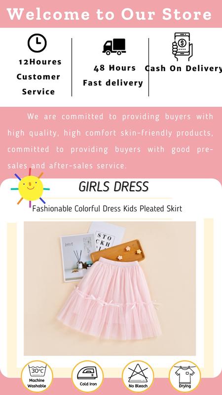 Product Introduction of Girls Skirts Fashion Summer Bow Decorated Princess Puffy Mesh Mid-length Skirts Baby Clothes 3