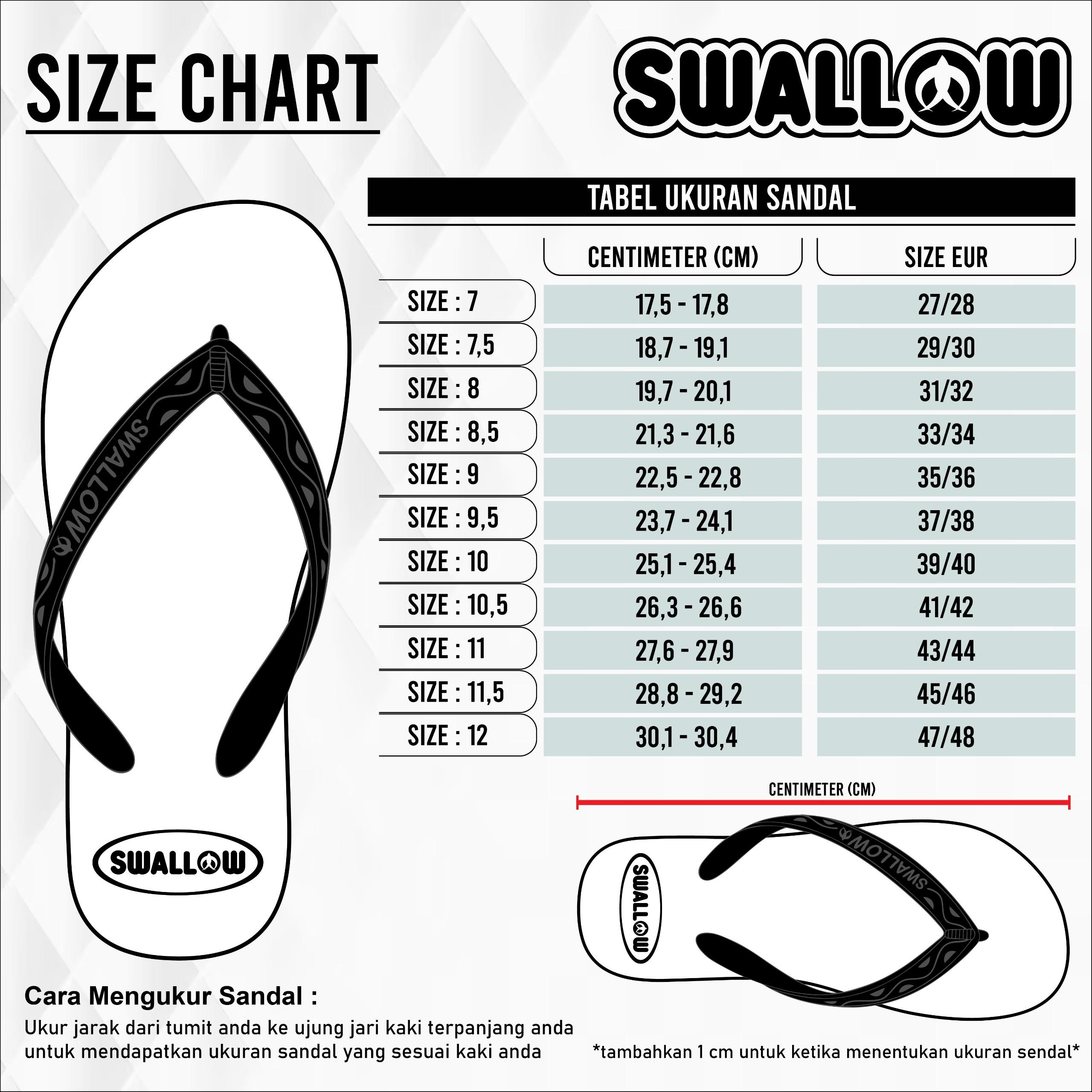 [Free Gift ] Swallow Sandal Jepit Nuri Green/Pink  - Sendal Karet Dewasa Wanita Pria Anti Selip